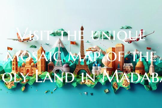 Visit the unique mosaic map of the Holy Land in Madaba.