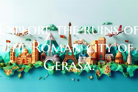 Explore the ruins of the Roman city of Gerasa.