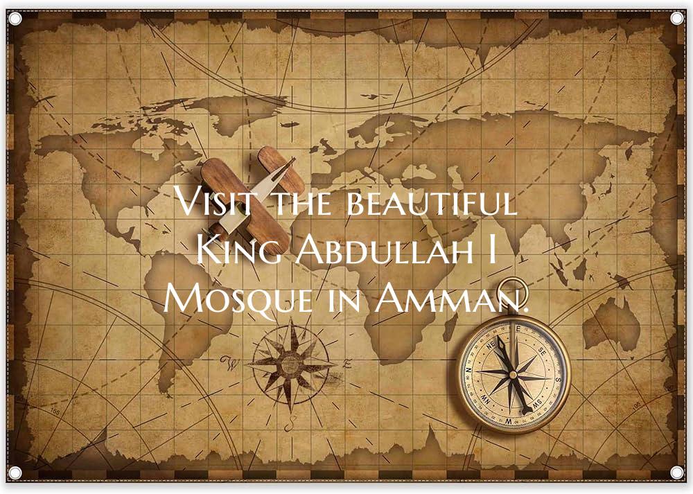 Visit the beautiful King Abdullah I Mosque in Amma...